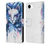 Head Case Designs Officially Licensed Pixie Cold Space Cats Leather Wallet Case Compatible With Apple iPhone 16e