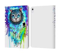 Head Case Designs Officially Licensed Pixie Cold We Are All Mad Here Cats Leather Wallet Case Compatible With Apple iPad Air 13 2024/2025