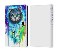 Head Case Designs Officially Licensed Pixie Cold We Are All Mad Here Cats Leather Wallet Case Compatible With Amazon Kindle Paperwhite 6