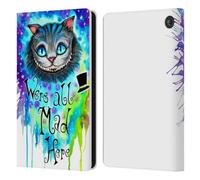 Head Case Designs Officially Licensed Pixie Cold We Are All Mad Here Cats Leather Wallet Case Compatible With Amazon Fire 7 2022