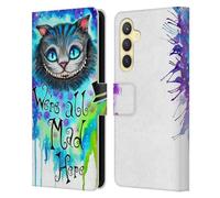 Head Case Designs Officially Licensed Pixie Cold We Are All Mad Here Cats Leather Wallet Case Compatible With Samsung Galaxy S23 FE 5G