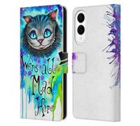 Head Case Designs Officially Licensed Pixie Cold We Are All Mad Here Cats Leather Wallet Case Compatible With Samsung Galaxy S25 Edge