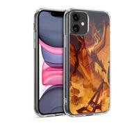 Head Case Designs Officially Licensed Piya Wannachaiwong Dragonfire Dragons Of Fire Gel Case [Military Grade Protection] Compatible with Apple iPhone 11 and Compatible with MagSafe