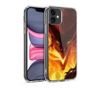 Head Case Designs Officially Licensed Piya Wannachaiwong Glare Dragons Of Fire Gel Case [Military Grade Protection] Compatible with Apple iPhone 11 and Compatible with MagSafe