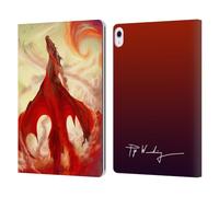 Head Case Designs Officially Licensed Piya Wannachaiwong Mighty Dragons Of Fire Leather Wallet Case Compatible With Apple iPad Air 13 2024/2025