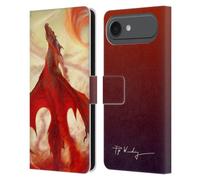 Head Case Designs Officially Licensed Piya Wannachaiwong Mighty Dragons Of Fire Leather Wallet Case Compatible With Apple iPhone 17 Air