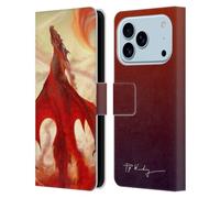 Head Case Designs Officially Licensed Piya Wannachaiwong Mighty Dragons Of Fire Leather Wallet Case Compatible With Apple iPhone 17 Pro