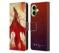 Head Case Designs Officially Licensed Piya Wannachaiwong Mighty Dragons Of Fire Leather Wallet Case Compatible With Apple iPhone 17