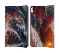 Head Case Designs Officially Licensed Piya Wannachaiwong Sea Fire Dragon Dragons Of Sea And Storms Leather Wallet Case Compatible With Apple iPad Air 13 2024/2025