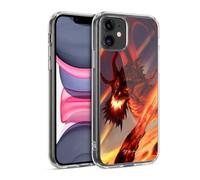 Head Case Designs Officially Licensed Piya Wannachaiwong Soar Dragons Of Fire Gel Case [Military Grade Protection] Compatible with Apple iPhone 11 and Compatible with MagSafe