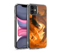 Head Case Designs Officially Licensed Piya Wannachaiwong Sunrise Dragons Of Fire Gel Case [Military Grade Protection] Compatible with Apple iPhone 11 and Compatible with MagSafe