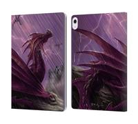 Head Case Designs Officially Licensed Piya Wannachaiwong Thunderstorm Dragon Dragons Of Sea And Storms Leather Wallet Case Compatible With Apple iPad Air 13 2024/2025