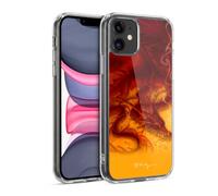 Head Case Designs Officially Licensed Piya Wannachaiwong Treasure Dragons Of Fire Gel Case [Military Grade Protection] Compatible with Apple iPhone 11 and Compatible with MagSafe