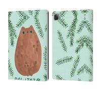 Head Case Designs Officially Licensed Planet Cat Pawtato Puns Leather Wallet Case Compatible With Apple iPad Pro 12.9 2020/2021/2022