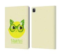 Head Case Designs Officially Licensed Planet Cat Sour Puss Puns Leather Wallet Case Compatible With Apple iPad Pro 12.9 2020/2021/2022