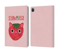Head Case Designs Officially Licensed Planet Cat Strawpurry Puns Leather Wallet Case Compatible With Apple iPad Pro 12.9 2020/2021/2022