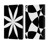 Head Case Designs Officially Licensed PLdesign Black And White Geometric Leather Wallet Case Compatible With Apple iPad Air 13 2024/2025