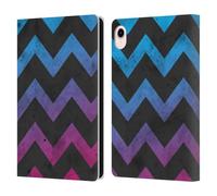 Head Case Designs Officially Licensed PLdesign Blue Pink Ombre Vintage Geometric Patterns Leather Wallet Case Compatible With Apple iPad mini (2021/2024)