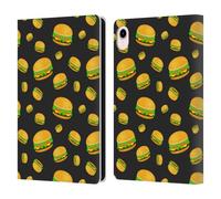 Head Case Designs Officially Licensed PLdesign Cool Fun Burger Food Patterns Leather Wallet Case Compatible With Apple iPad mini (2021/2024)