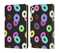 Head Case Designs Officially Licensed PLdesign Cool Fun Colorful Donuts Food Patterns Leather Wallet Case Compatible With Apple iPad mini (2021/2024)