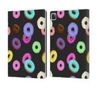 Head Case Designs Officially Licensed PLdesign Cool Fun Colorful Donuts Food Patterns Leather Wallet Case Compatible With Apple iPad Pro 12.9 2020/2021/2022