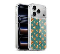 Head Case Designs Officially Licensed PLdesign Cool Fun Pizza Slices Teal Food Patterns Gel Case [Military Grade Protection] Compatible with Apple iPhone 17 Pro and Compatible with MagSafe