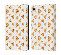 Head Case Designs Officially Licensed PLdesign Cool Fun Pizza Slices White Food Patterns Leather Wallet Case Compatible With Apple iPad mini (2021/2024)