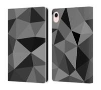 Head Case Designs Officially Licensed PLdesign Dark Gray Mesh Geometric Patterns Leather Wallet Case Compatible With Apple iPad mini (2021/2024)
