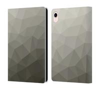 Head Case Designs Officially Licensed PLdesign Gray Gradient Mesh Geometric Patterns Leather Wallet Case Compatible With Apple iPad mini (2021/2024)