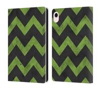 Head Case Designs Officially Licensed PLdesign Green Gray Vintage Geometric Patterns Leather Wallet Case Compatible With Apple iPad mini (2021/2024)