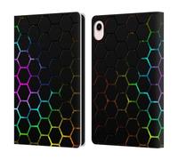 Head Case Designs Officially Licensed PLdesign Honeycomb Spectrum Geometric Patterns Leather Wallet Case Compatible With Apple iPad mini (2021/2024)