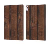 Head Case Designs Officially Licensed PLdesign Rustic Brown Old Wood Wood And Rust Prints Leather Wallet Case Compatible With Apple iPad Air 13 2024/2025