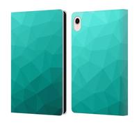 Head Case Designs Officially Licensed PLdesign Turquoise Gradient Mesh Geometric Patterns Leather Wallet Case Compatible With Apple iPad mini (2021/2024)