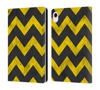 Head Case Designs Officially Licensed PLdesign Yellow Gray Vintage Geometric Patterns Leather Wallet Case Compatible With Apple iPad mini (2021/2024)