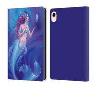 Head Case Designs Officially Licensed Rachel Anderson Blue & Pink Mermaid With Seahorse Art Leather Wallet Case Compatible With Apple iPad mini (2021/2024)