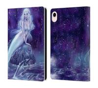 Head Case Designs Officially Licensed Rachel Anderson Galaxy Celestial Blue & Purple Mermaid Art Leather Wallet Case Compatible With Apple iPad mini (2021/2024)