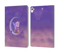 Head Case Designs Officially Licensed Rachel Anderson Lavender Moon Pixies Leather Wallet Case Compatible With Apple iPad Air 13 2024/2025