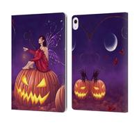 Head Case Designs Officially Licensed Rachel Anderson Pumpkin Pixies Leather Wallet Case Compatible With Apple iPad Air 13 2024/2025