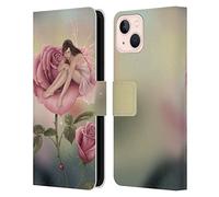 Head Case Designs Officially Licensed Rachel Anderson Rose Pixies Leather Wallet Case Compatible With Apple iPhone 13