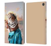 Head Case Designs Officially Licensed Random Galaxy Aloha Hawaiian Cat Animals Leather Wallet Case Compatible With Amazon Fire Max 11 2023
