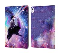 Head Case Designs Officially Licensed Random Galaxy Laser Space Cat Riding Llama Animals Leather Wallet Case Compatible With Apple iPad Air 13 2024/2025