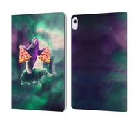 Head Case Designs Officially Licensed Random Galaxy Sloth Riding Turtle Space Pizza Ride Leather Wallet Case Compatible With Apple iPad Air 13 2024/2025