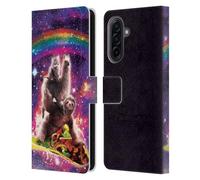 Head Case Designs Officially Licensed Random Galaxy Space Cat Llama Sloth On Taco Animals Leather Wallet Case Compatible With Samsung Galaxy A17 4G / 5G