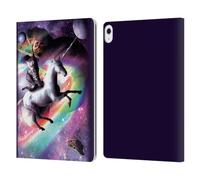 Head Case Designs Officially Licensed Random Galaxy Space Cat Riding Unicorn Animals Leather Wallet Case Compatible With Apple iPad Air 13 2024/2025