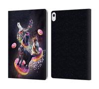 Head Case Designs Officially Licensed Random Galaxy Space Cats Riding Donuts Animals Leather Wallet Case Compatible With Apple iPad Air 13 2024/2025
