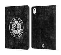 Head Case Designs Officially Licensed Rangers FC Distressed Crest Leather Wallet Case Compatible With Apple iPad Air 11 2020/2022/2024/2025