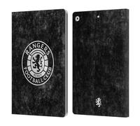 Head Case Designs Officially Licensed Rangers FC Distressed Crest Leather Wallet Case Compatible With Apple iPad 10.2 2019/2020/2021