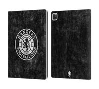 Head Case Designs Officially Licensed Rangers FC Distressed Crest Leather Wallet Case Compatible With Apple iPad Pro 12.9 2020/2021/2022