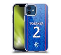 Head Case Designs Officially Licensed Rangers FC James Tavernier 2024/25 Players Home Kit Gel Case [Military Grade] Compatible with Apple iPhone 12 / iPhone 12 Pro and Compatible with MagSafe