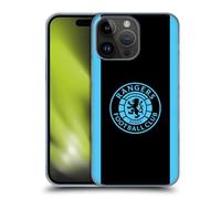 Head Case Designs Officially Licensed Rangers FC Light Blue Crest Hard Back Case Compatible With Apple iPhone 15 Pro Max